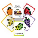 kids educational toys fruits identify flash cards for kids